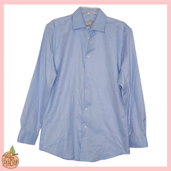 Joseph Abboud Slim Fit Non Iron Dress Shirt 15.5 34/35 Blue - Picture 1 of 3